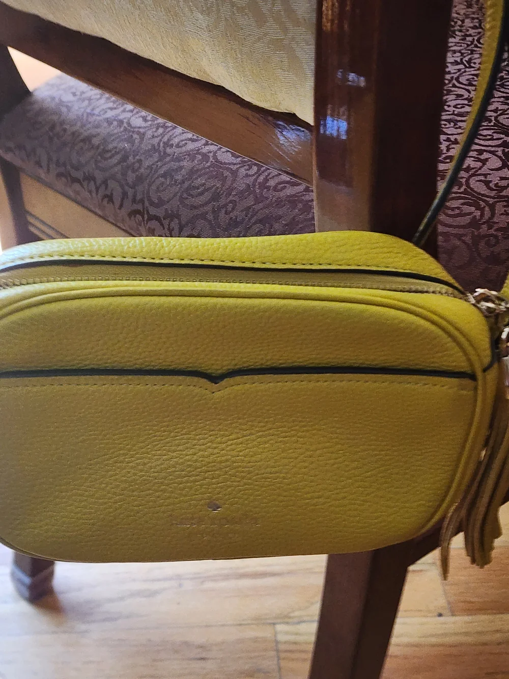 ✨️kate spade Yellow Pebbled Leather Crossbody with Tassel